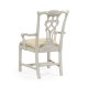 Casual Chippendale Grey Mahogany Arm Chair