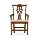Buckingham Chippendale Antique Mahogany Arm Chair