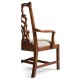 Buckingham Chippendale Antique Mahogany Arm Chair
