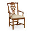 Windsor Chippendale Walnut Arm Chair