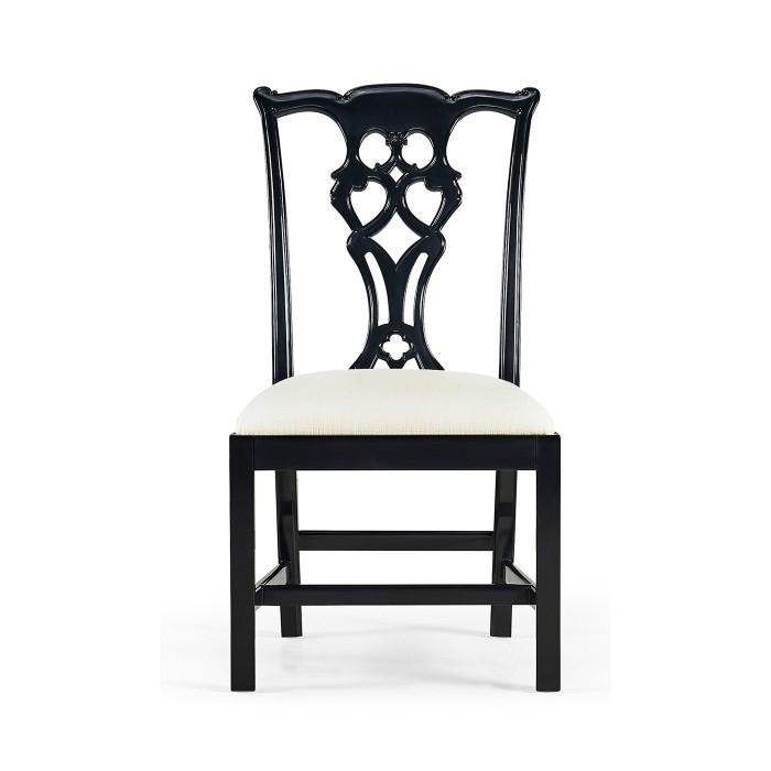 Spark Chippendale Black Side Chair