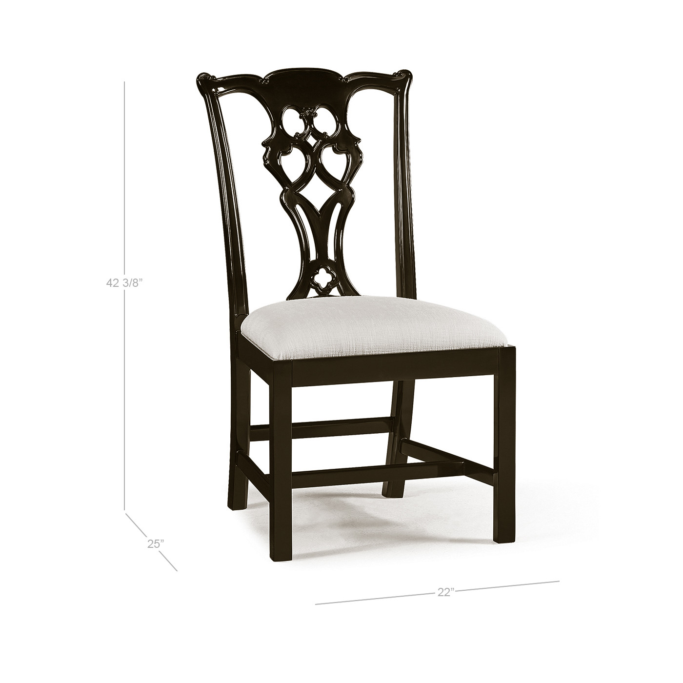 Spark Chippendale Black Side Chair