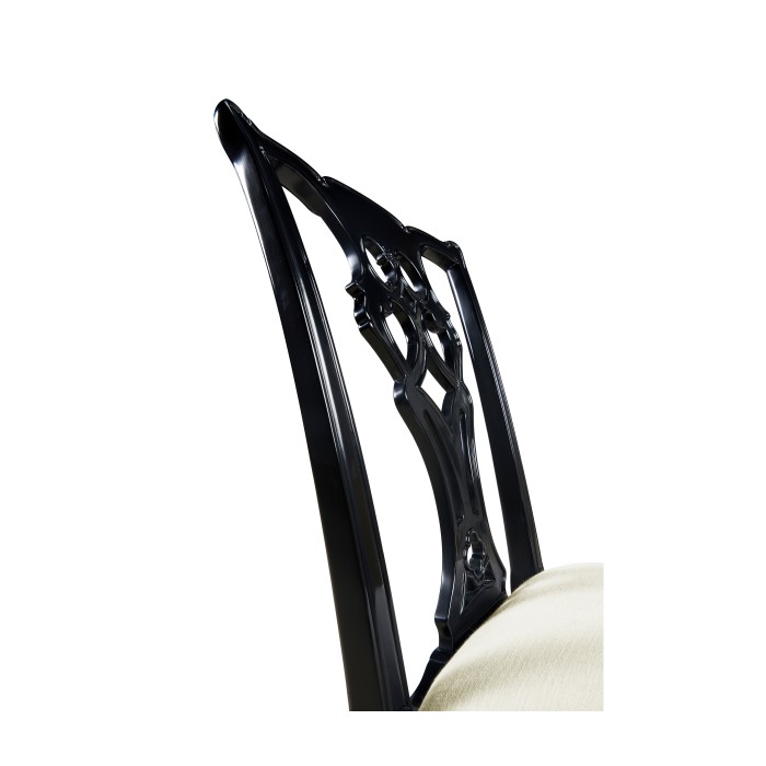 Spark Chippendale Black Side Chair