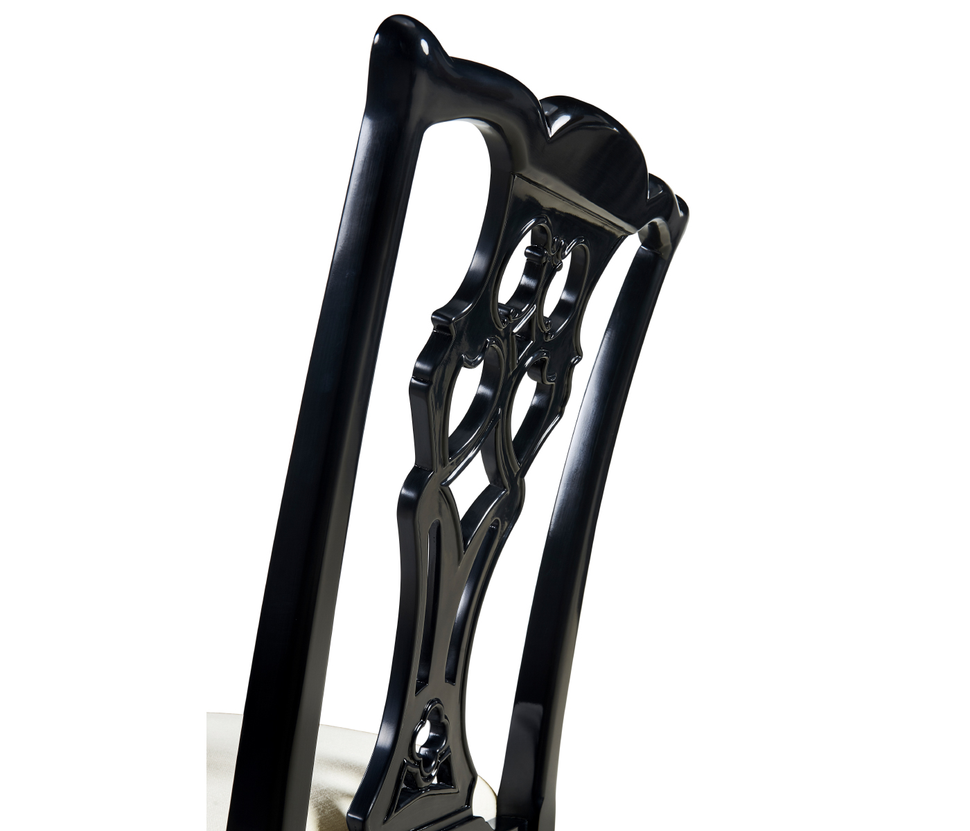 Spark Chippendale Black Side Chair