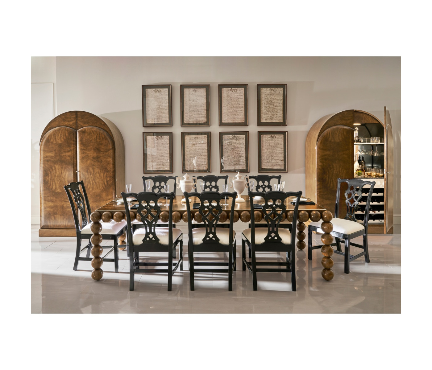 Spark Chippendale Black Side Chair