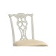 Casual Chippendale Grey Mahogany Side Chair
