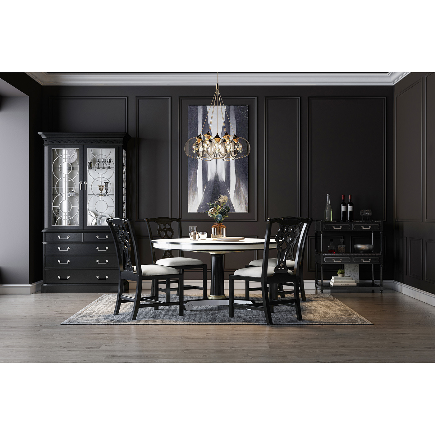 Buckingham Chippendale Antique Mahogany Side Chair