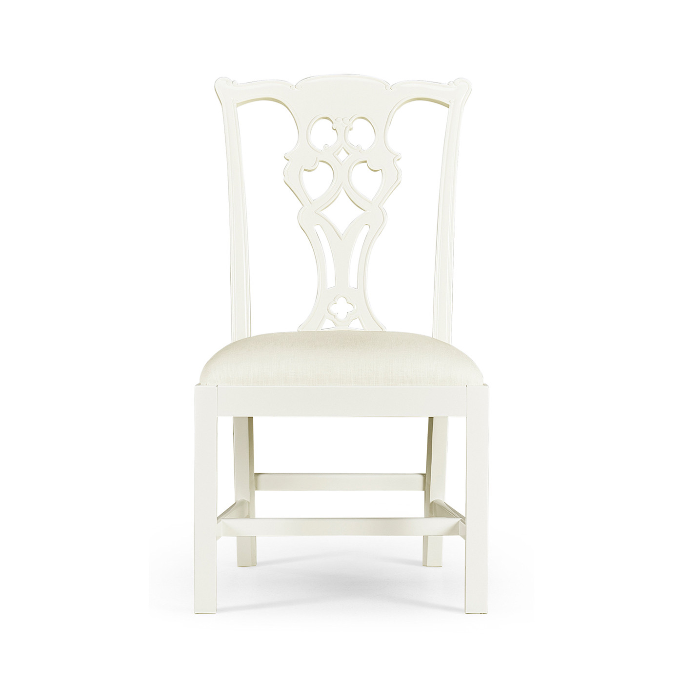 Spark Chippendale White Side Chair