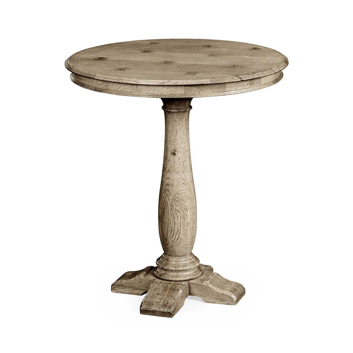 Round Grey Oak Bar Table 36