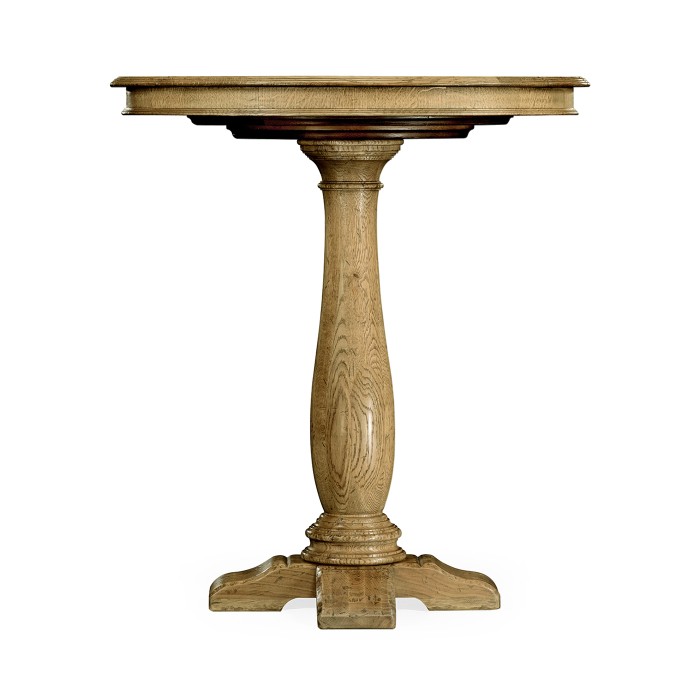 Round Natural Oak Bar Table 36
