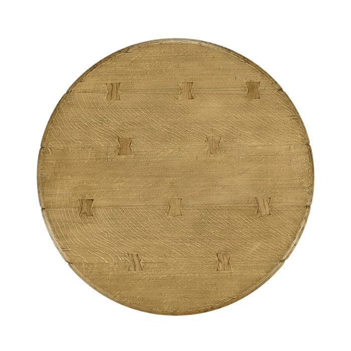 Round Natural Oak Bar Table 36