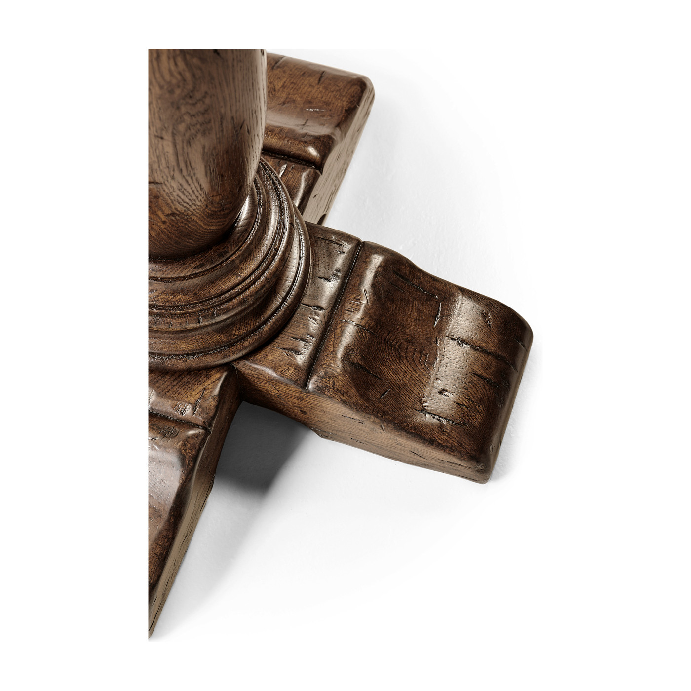 Round Dark Oak Bar Table 36