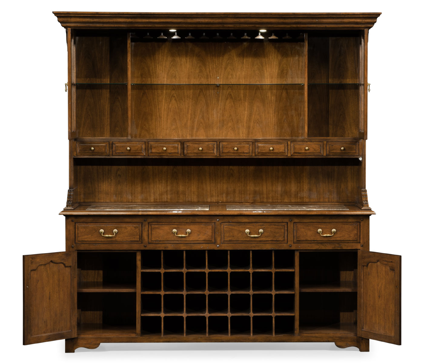 Walnut dresser for drinks storage