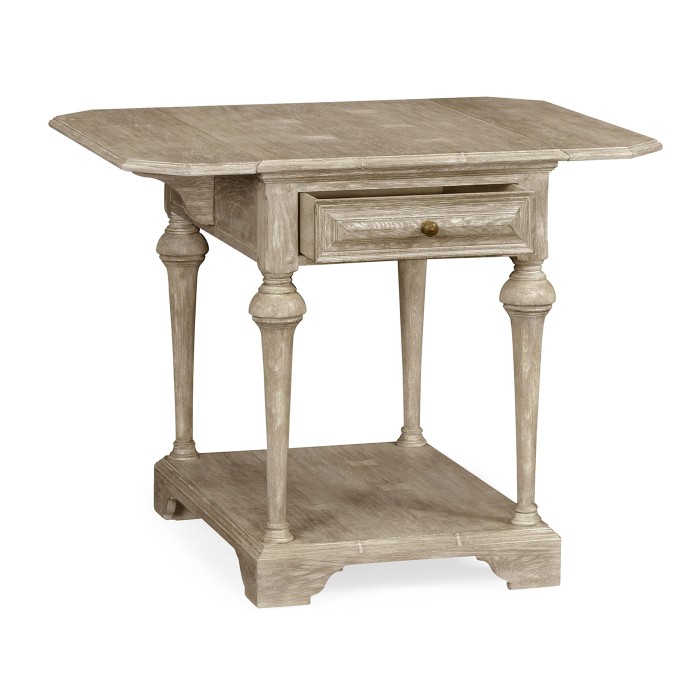 Elizabethan Style Grey Oak Pembroke Table