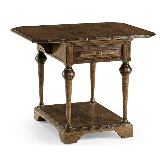 Elizabethan Style Dark Oak Pembroke Table