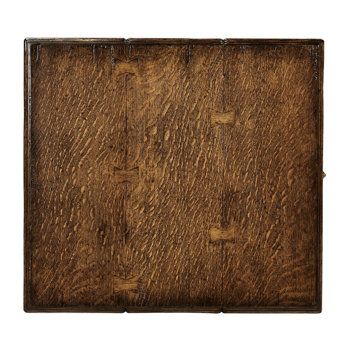 Elizabethan Style Dark Oak Square Side Table