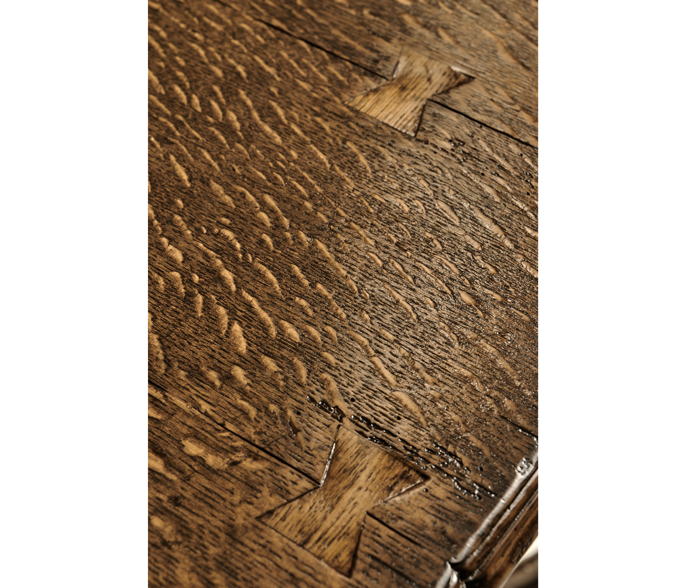 Elizabethan Style Dark Oak Square Side Table
