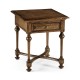 Elizabethan Style Dark Oak Square Side Table