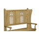 Gothic Style Natural Oak Settle with Storage