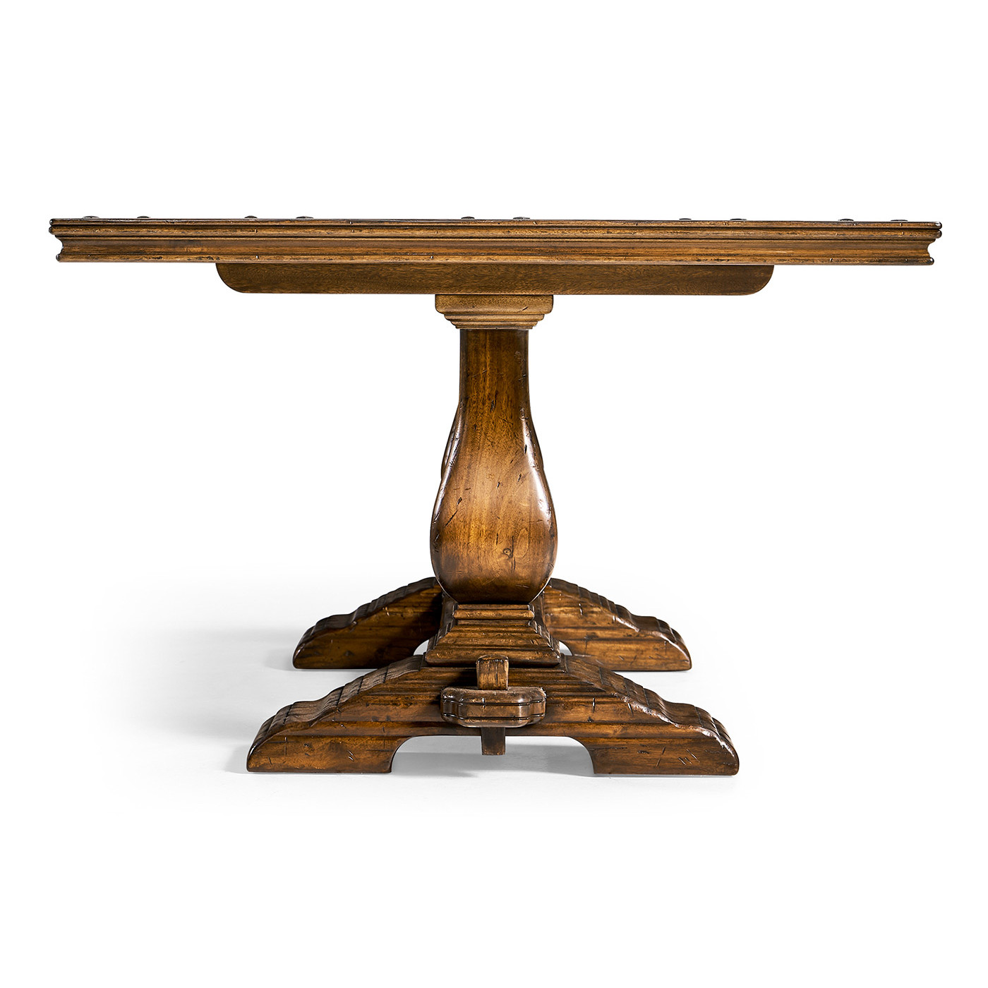 Figured Walnut Refectory Style Coffee Table