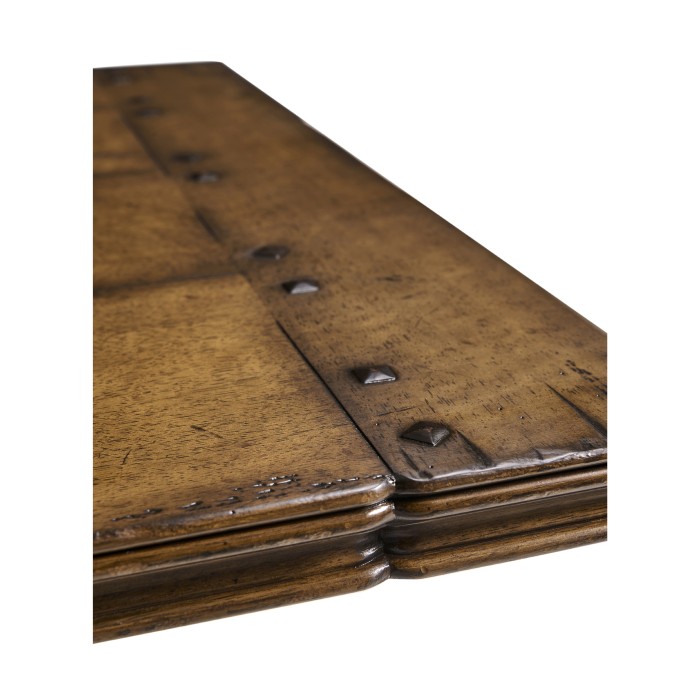 Figured Walnut Refectory Style Coffee Table