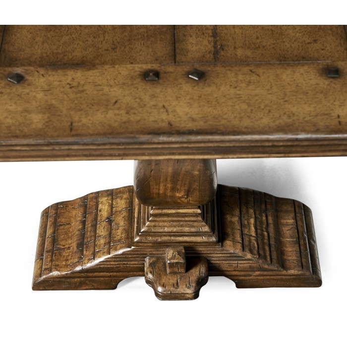 Figured Walnut Refectory Style Coffee Table