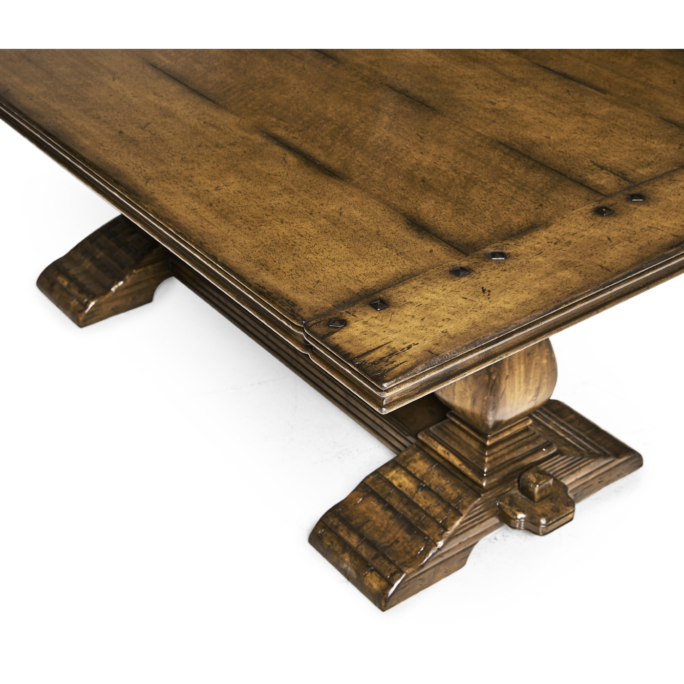 Figured Walnut Refectory Style Coffee Table