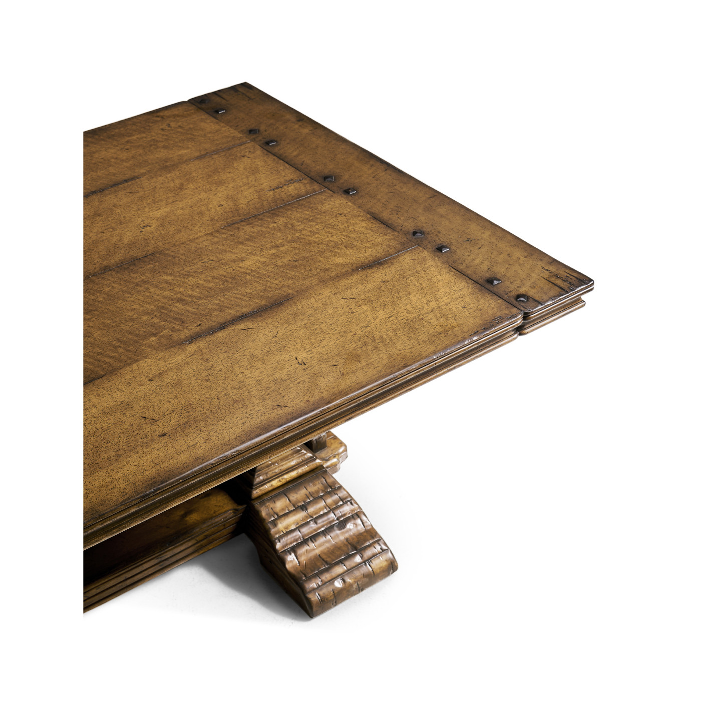 Figured Walnut Refectory Style Coffee Table