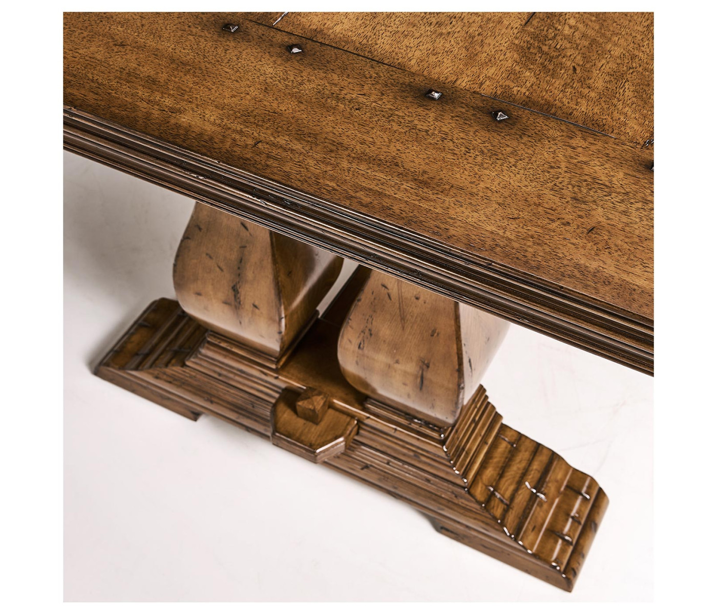 Figured Walnut Large Extending Refectory Table
