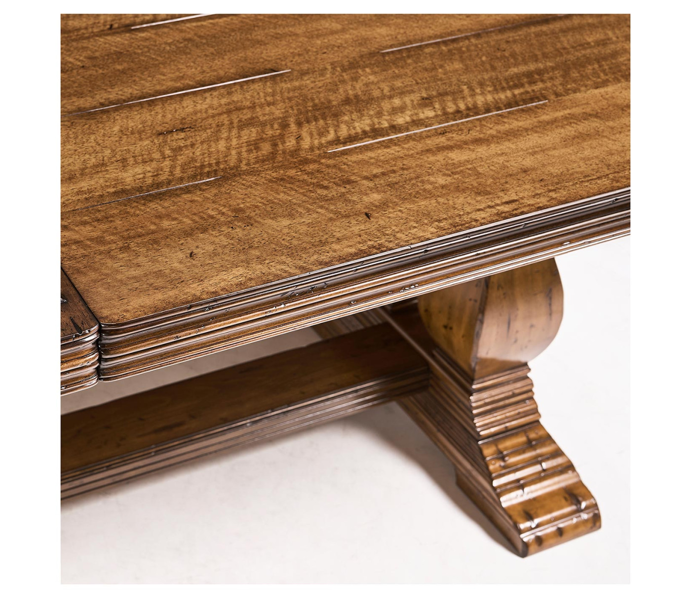 Figured Walnut Large Extending Refectory Table