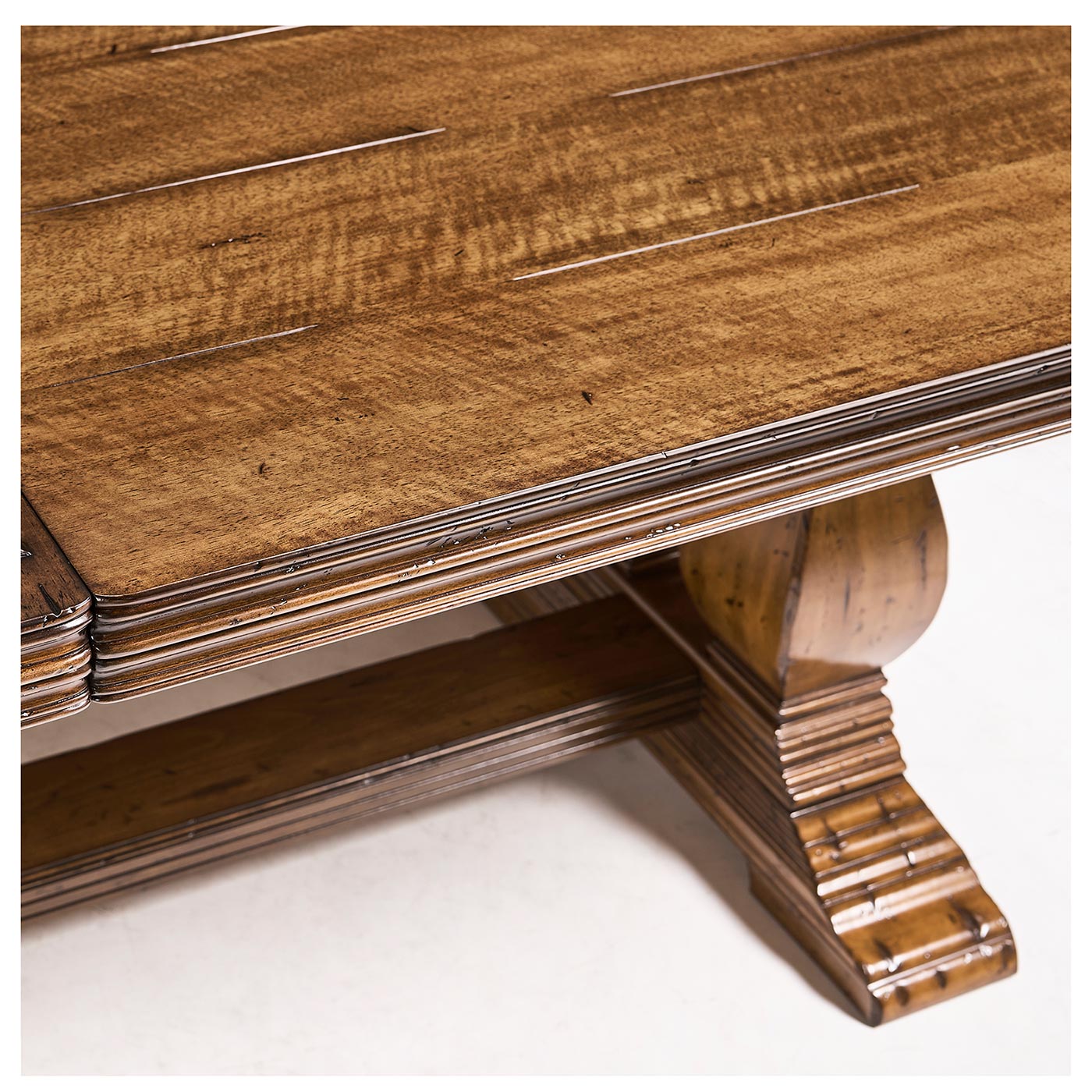 Figured Walnut Large Extending Refectory Table 91