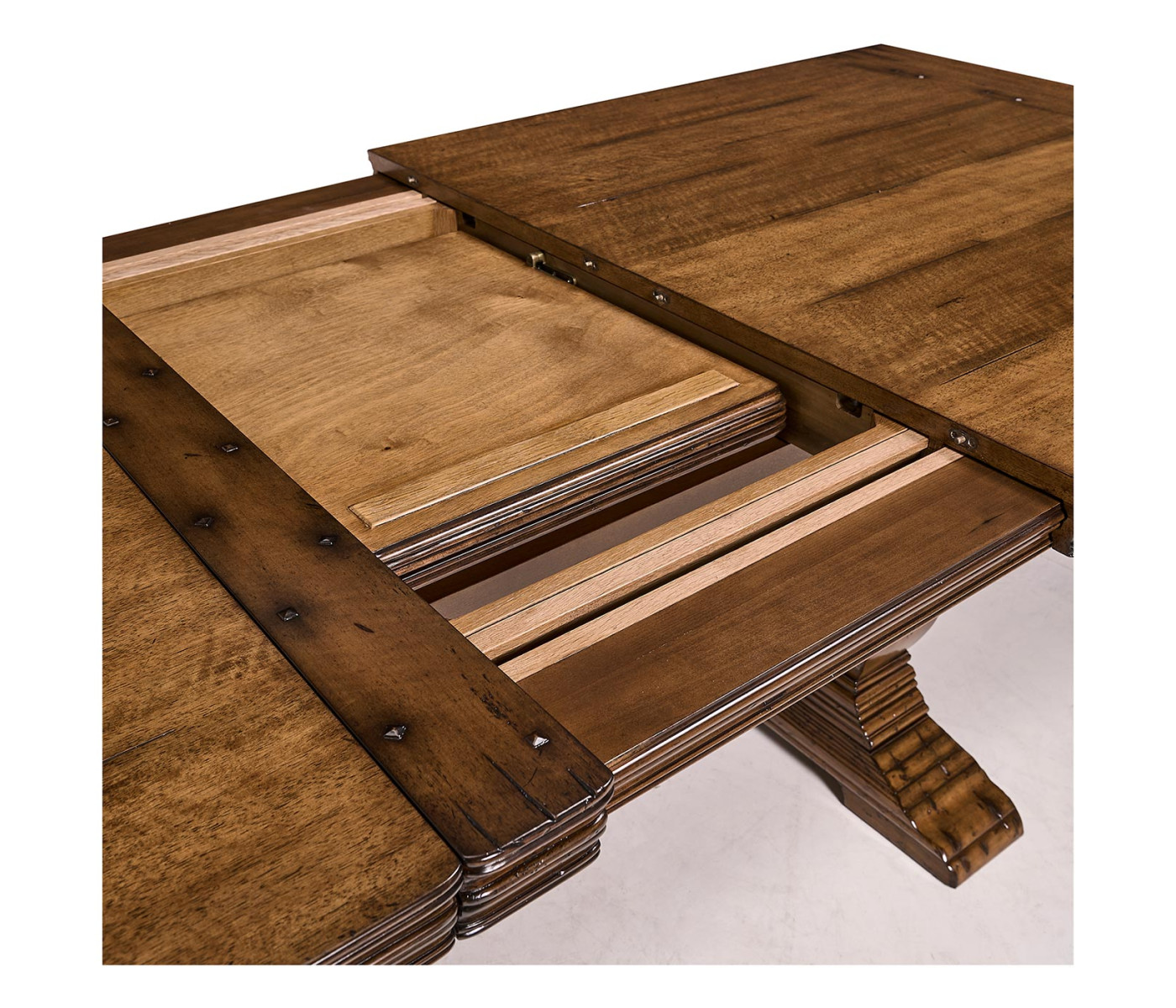 Figured Walnut Large Extending Refectory Table