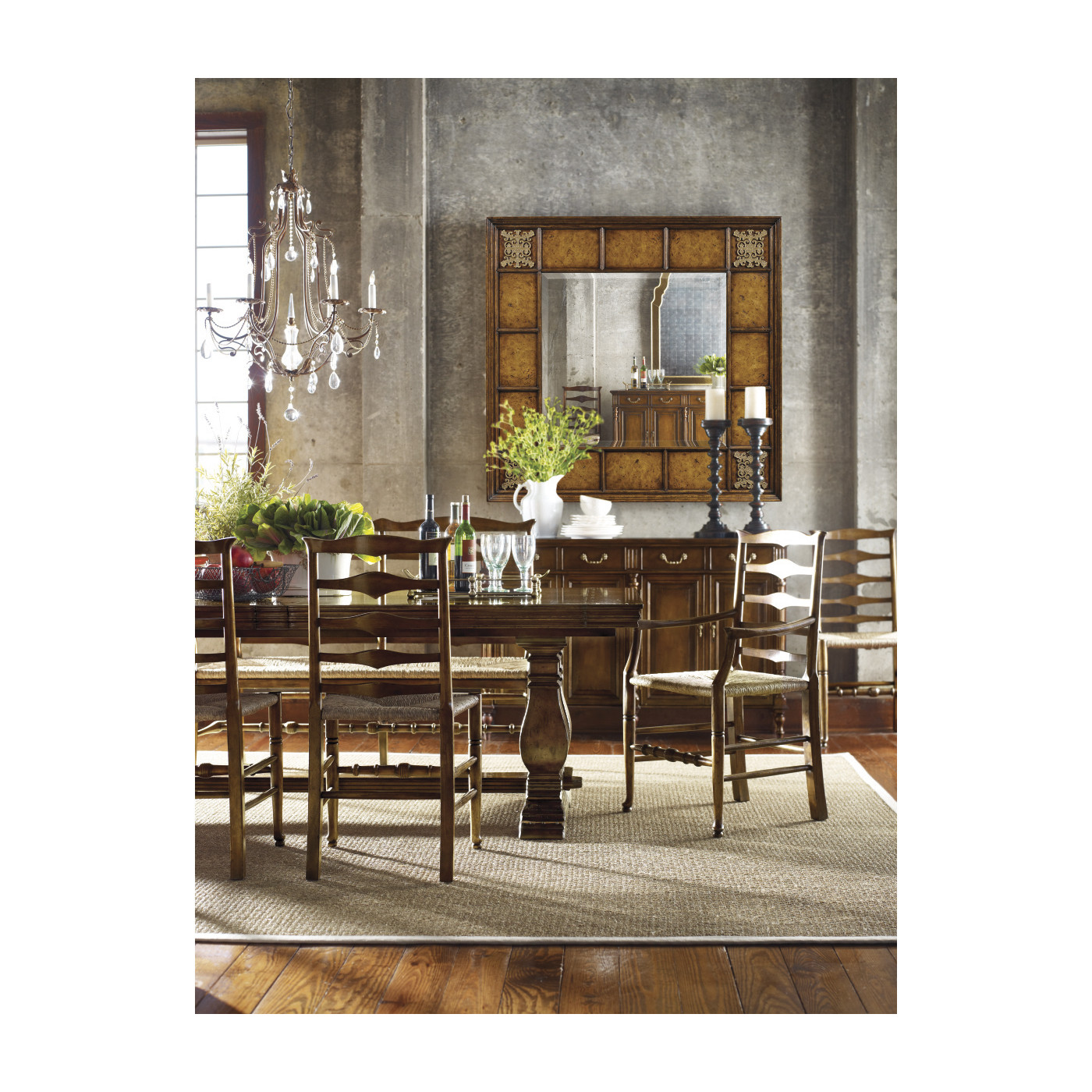Figured Walnut Large Extending Refectory Table 91