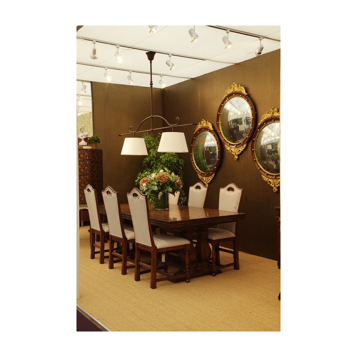 Figured Walnut Large Extending Refectory Table 91