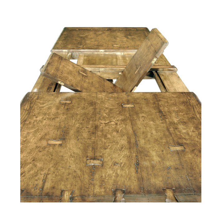 Elizabethan Style Natural Oak Extending Dining Table 91