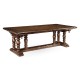 Elizabethan Style Dark Oak Extending Dining Table 91