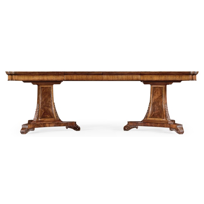 Curved Pedestal Extending Dining Table 92