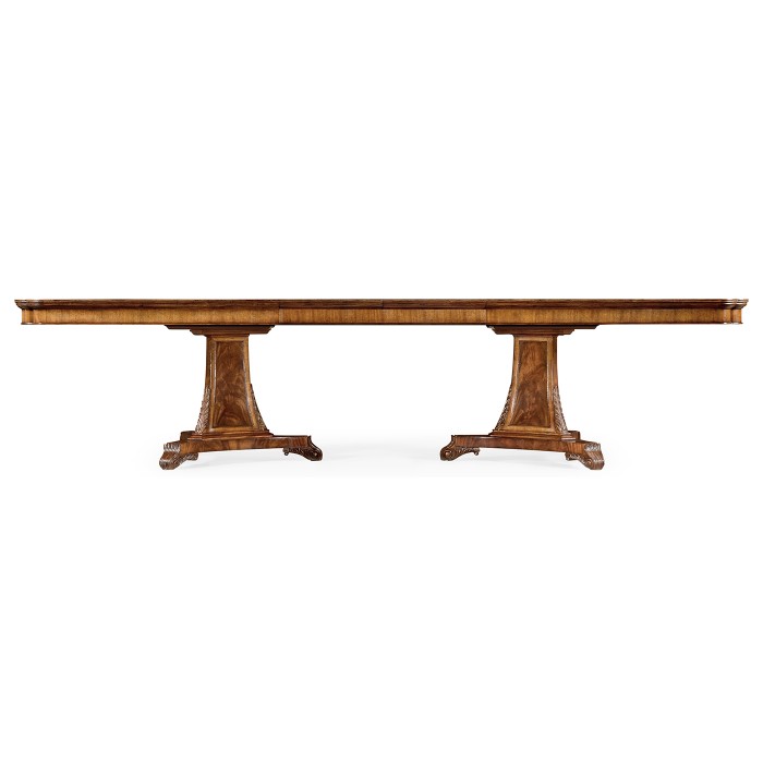 Curved Pedestal Extending Dining Table 92