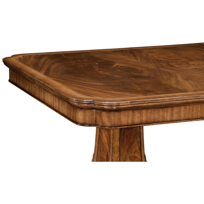 Curved Pedestal Extending Dining Table 92