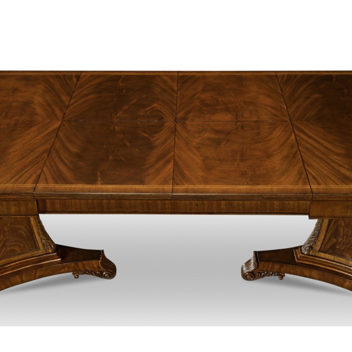 Curved Pedestal Extending Dining Table 92