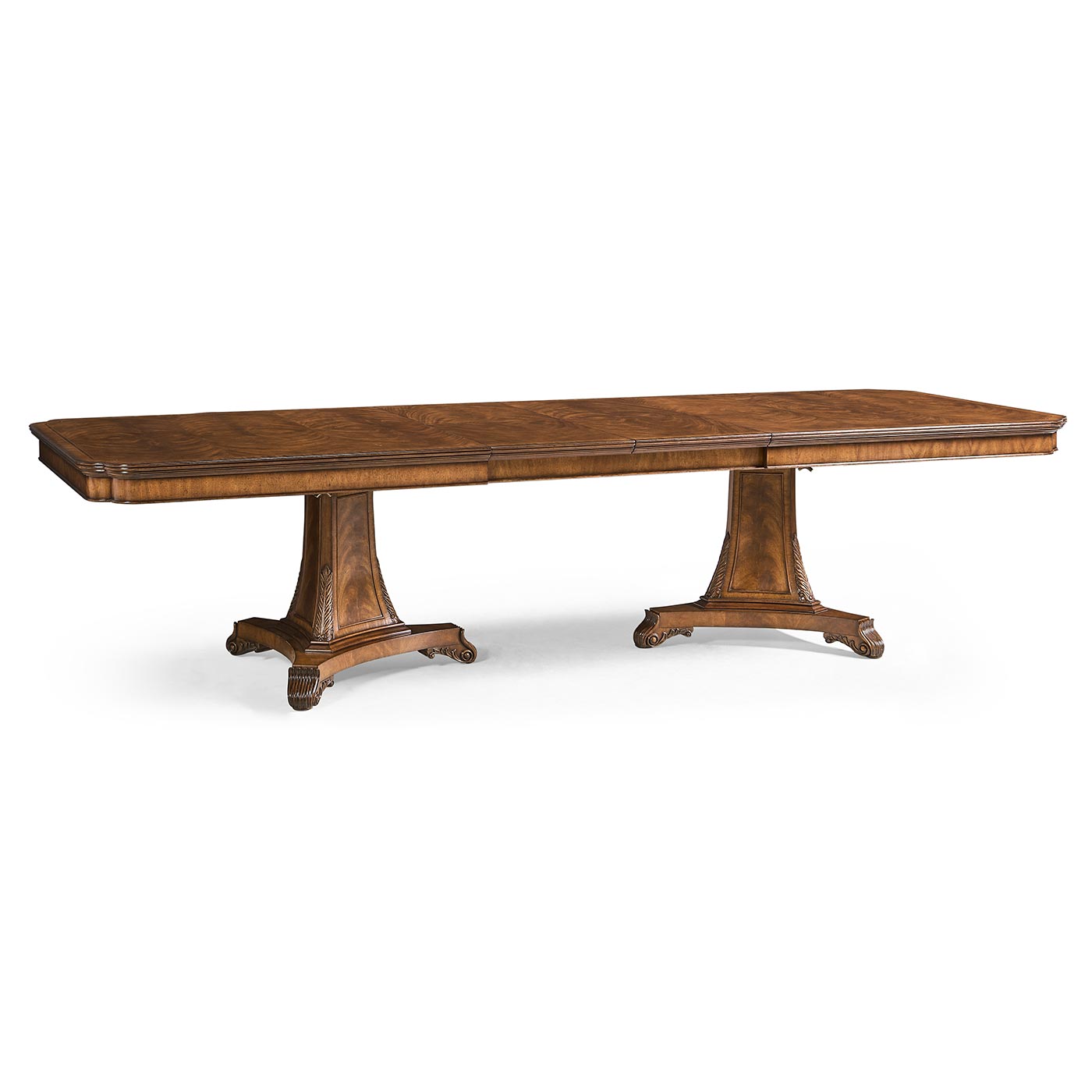 Curved Pedestal Extending Dining Table 92