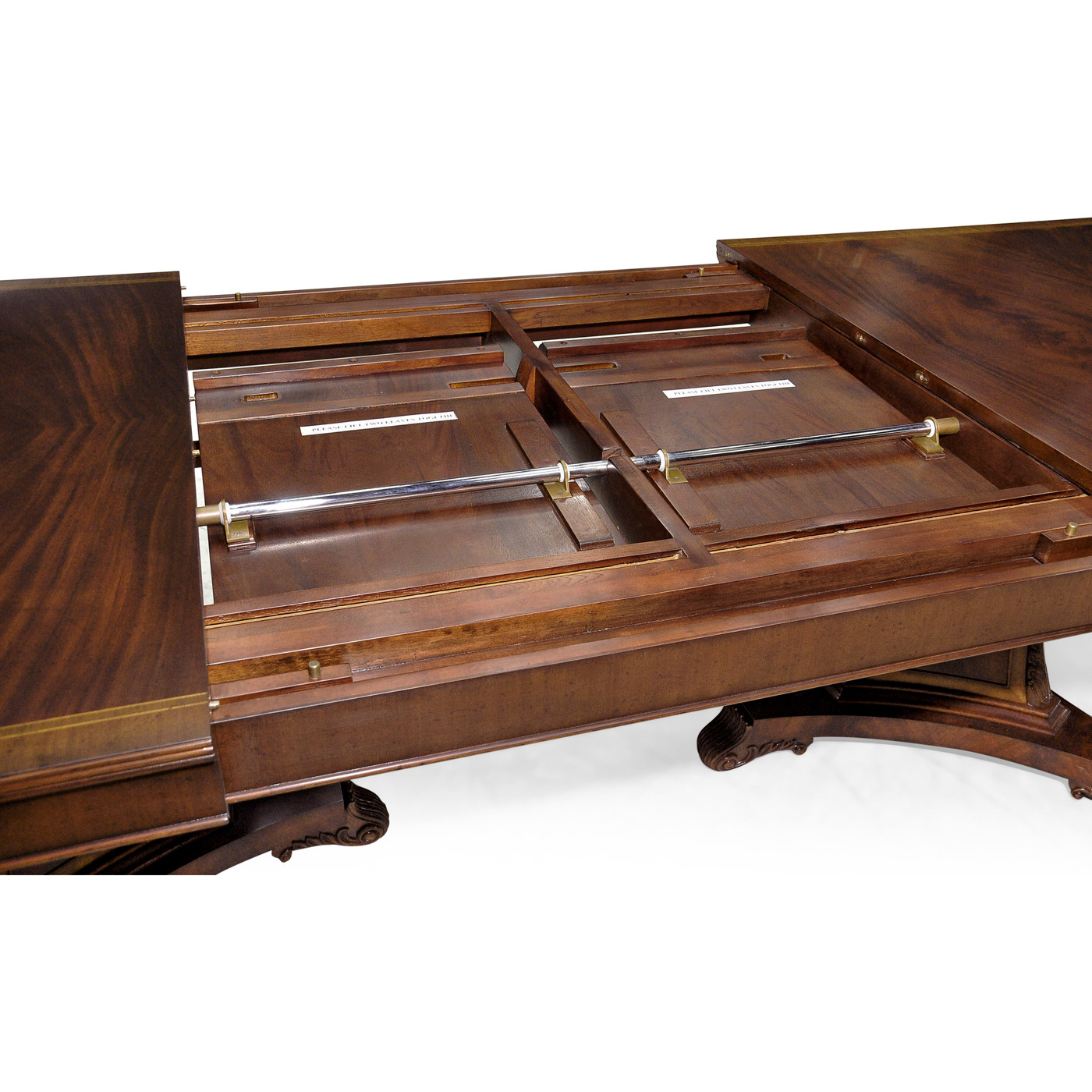 Curved Pedestal Extending Dining Table 92