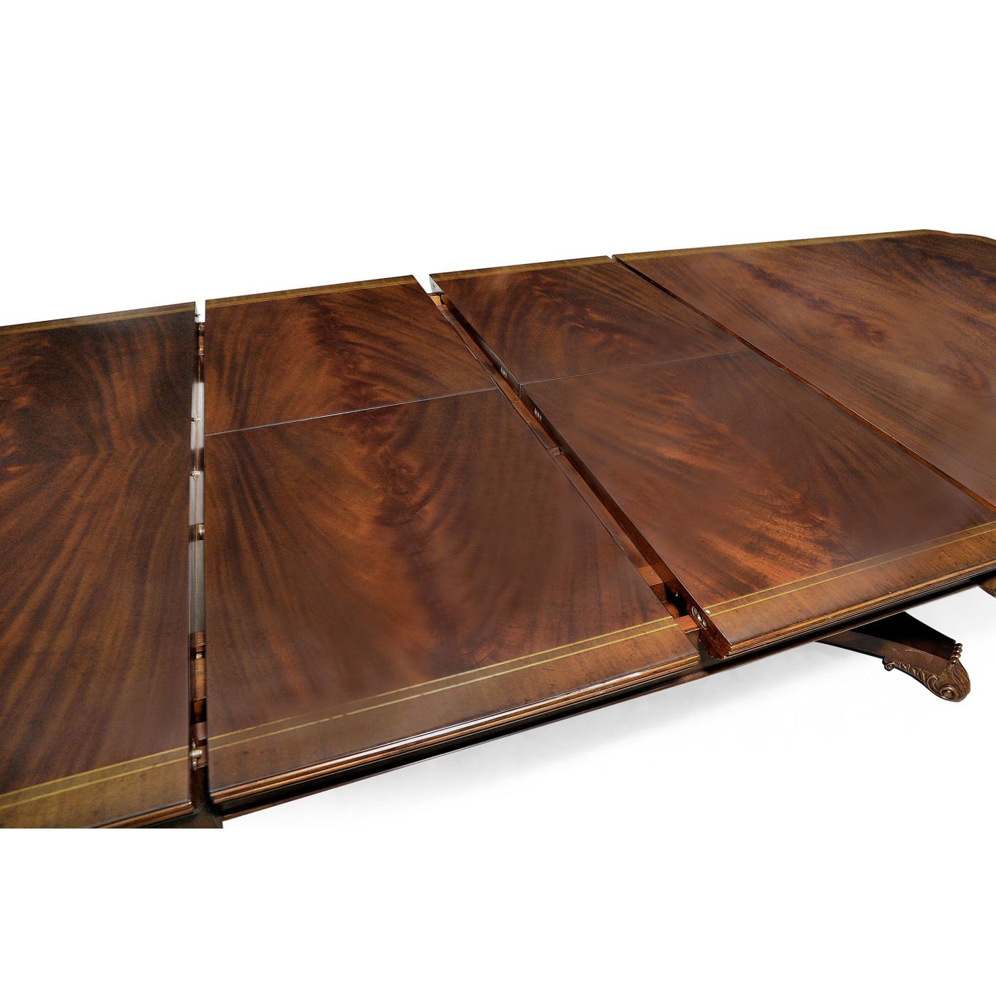 Curved Pedestal Extending Dining Table 92