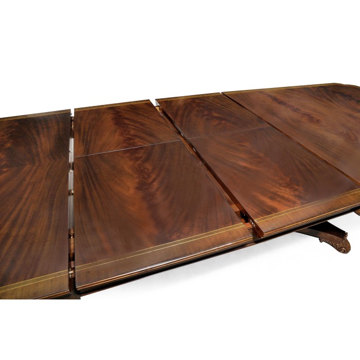 Curved Pedestal Extending Dining Table 92