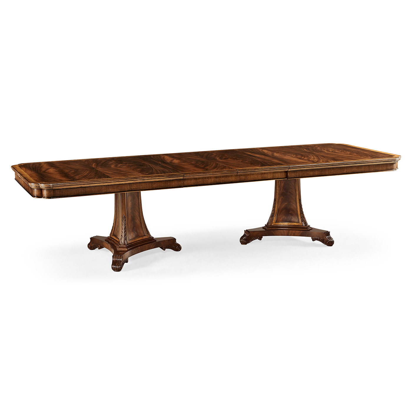 Curved Pedestal Extending Dining Table 92