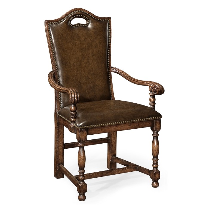 Traditional High Back Arm Chair