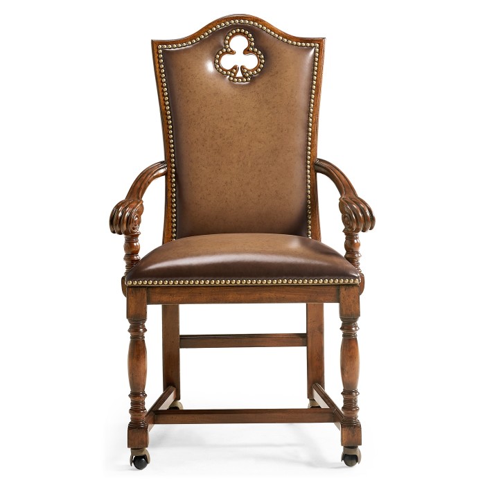 High Back Playing Card "Club" Arm Chair