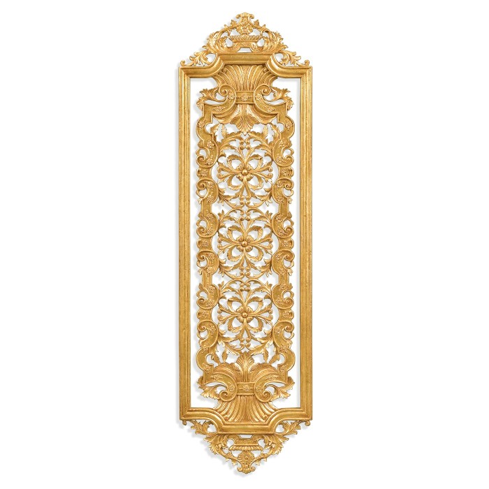 Pair gilded renaissance style panels (Tall)