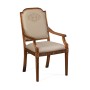 Upholstered dining chair with gold embroidery (Arm)