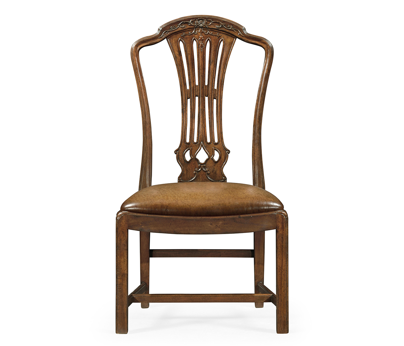 Mahogany Pierced Splat Back Side Chair